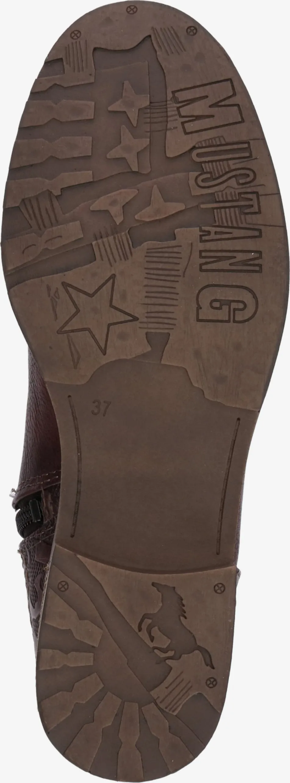 Mustang Enkellaarsjes Veterlaarsjes Dames Bordeaux - Afbeelding 3