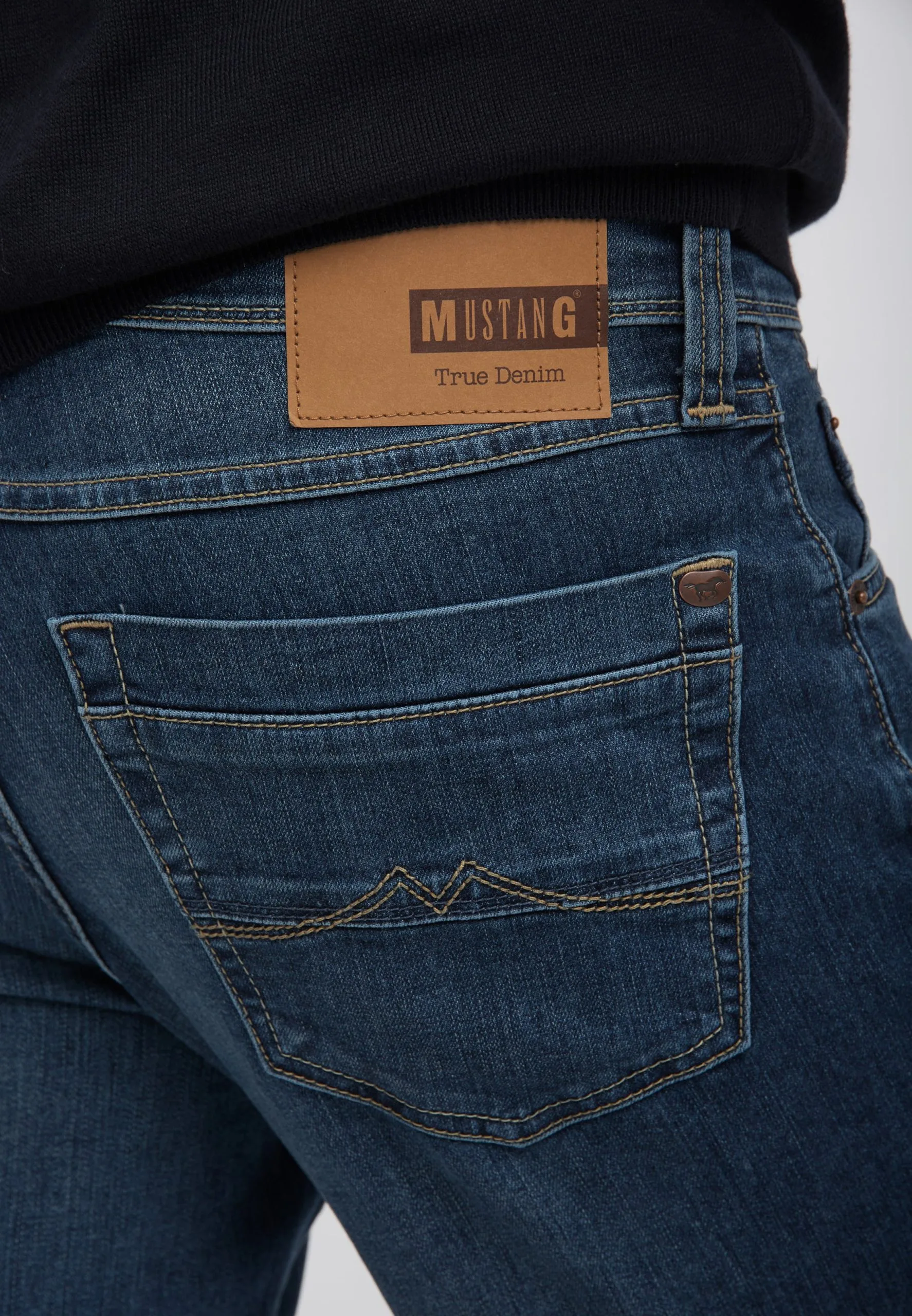 Mustang Straight Regular Jeans Washington Heren Donkerblauw - Afbeelding 12