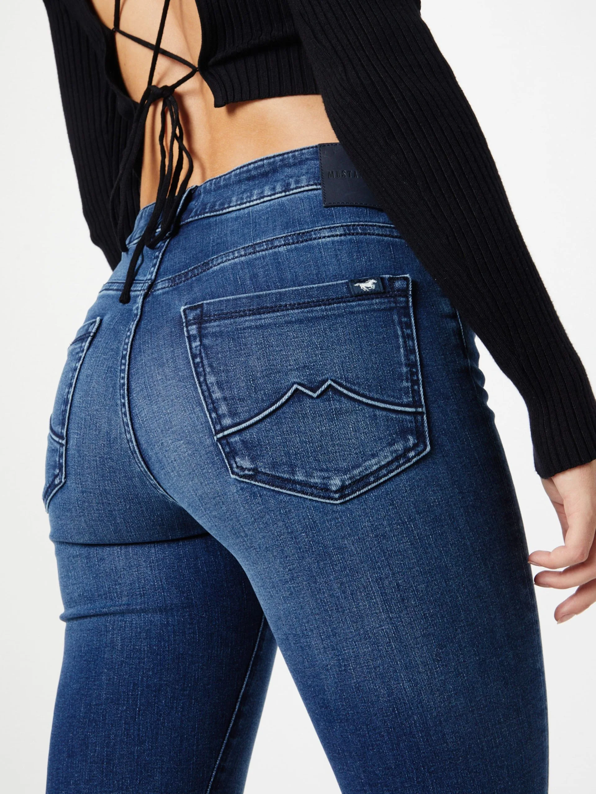 Mustang Jeans Skinny Jeans Shelby Dames Blauw - Afbeelding 5