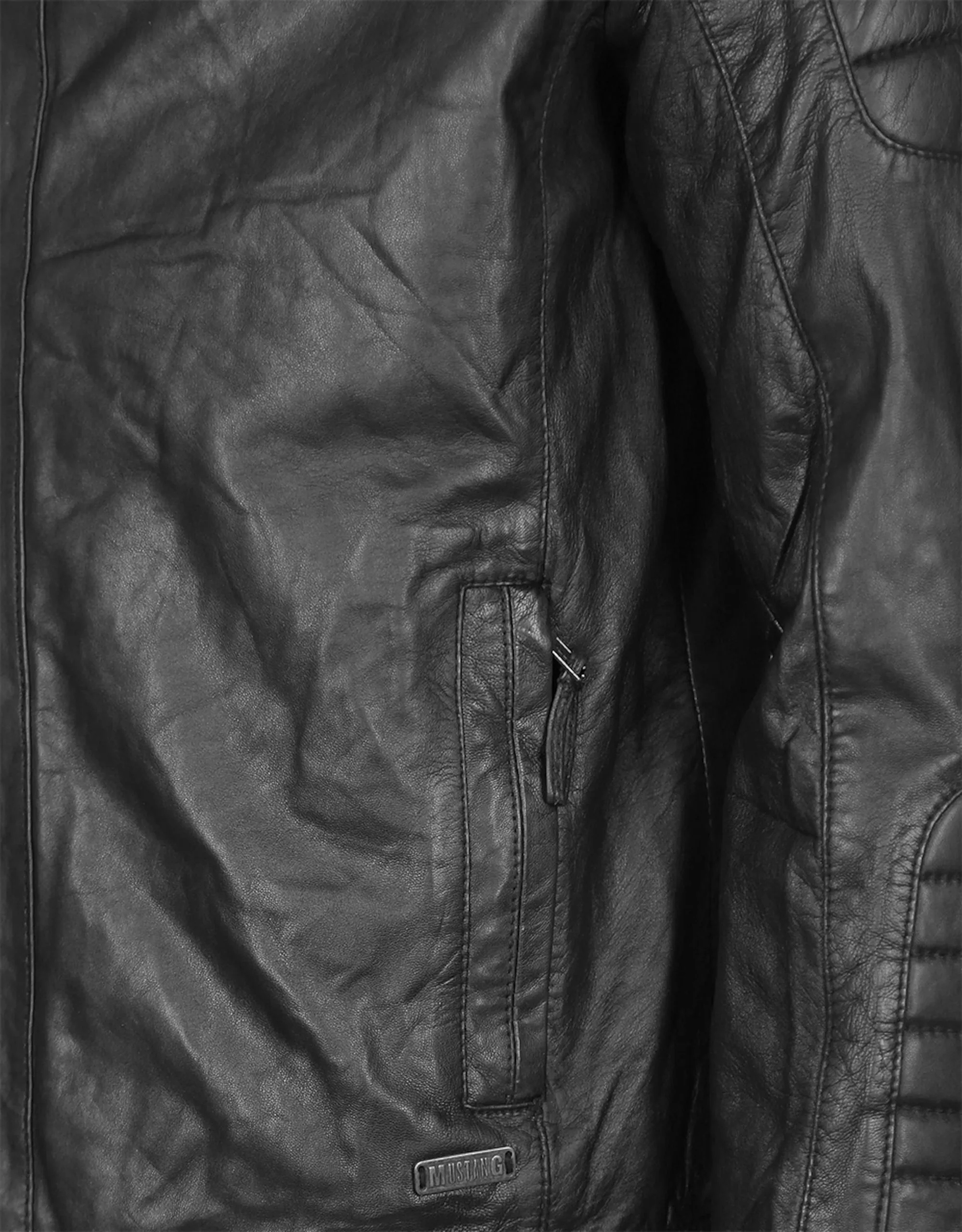 Mustang Leren Jassen Tussenjas Garry Heren Zwart - Afbeelding 6