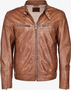 Mustang Leren Jassen Tussenjas 31021312 Heren Cognac