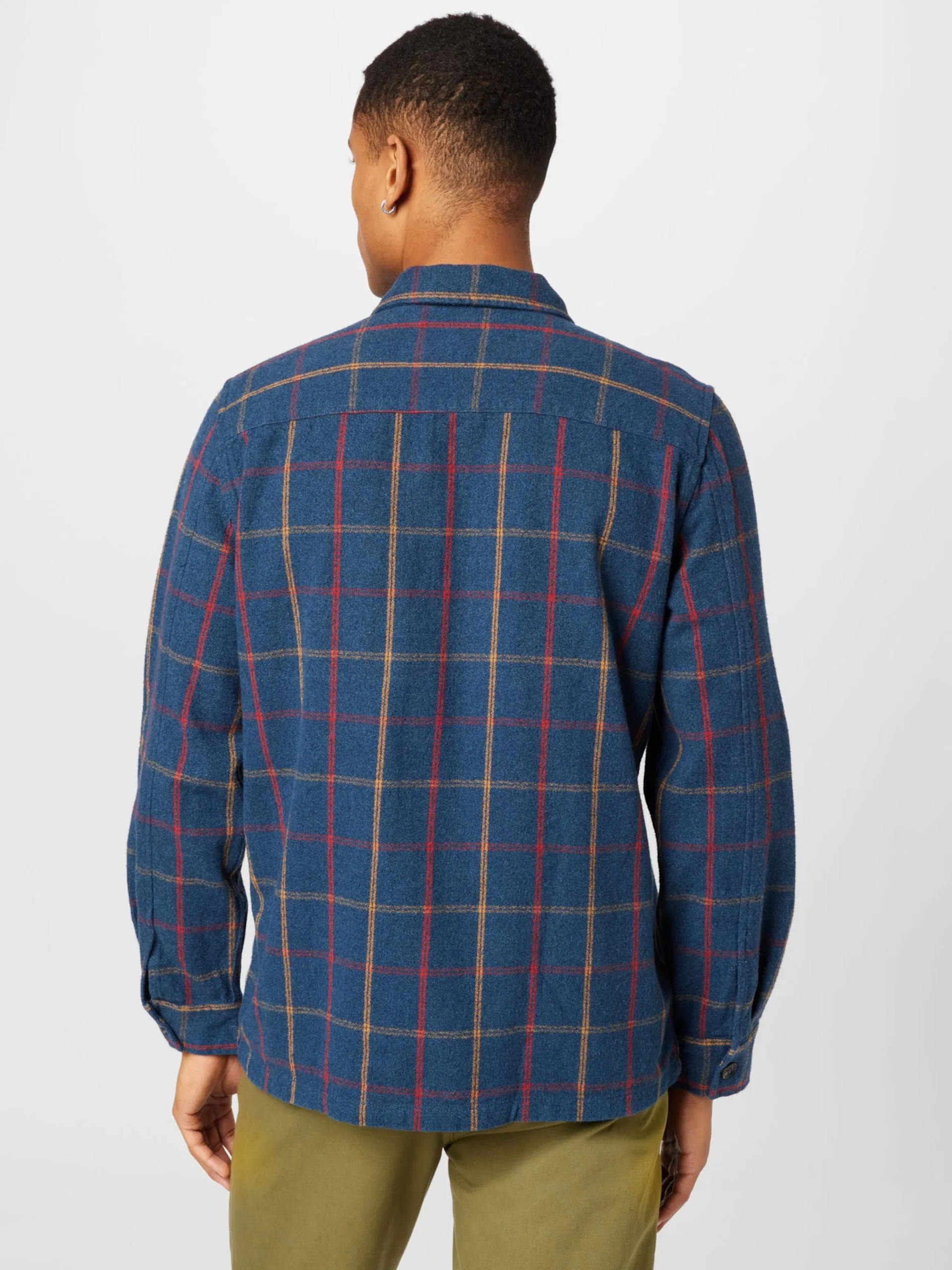 Mustang Geruite Overhemden Regular Fit Overhemd Clemens Heren Marine - Afbeelding 4