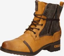 Mustang Enkellaarsjes Veterlaarsjes Dames Karamel / Lichtbruin