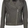 Mustang Leren Jassen Tussenjas Dames Grijs