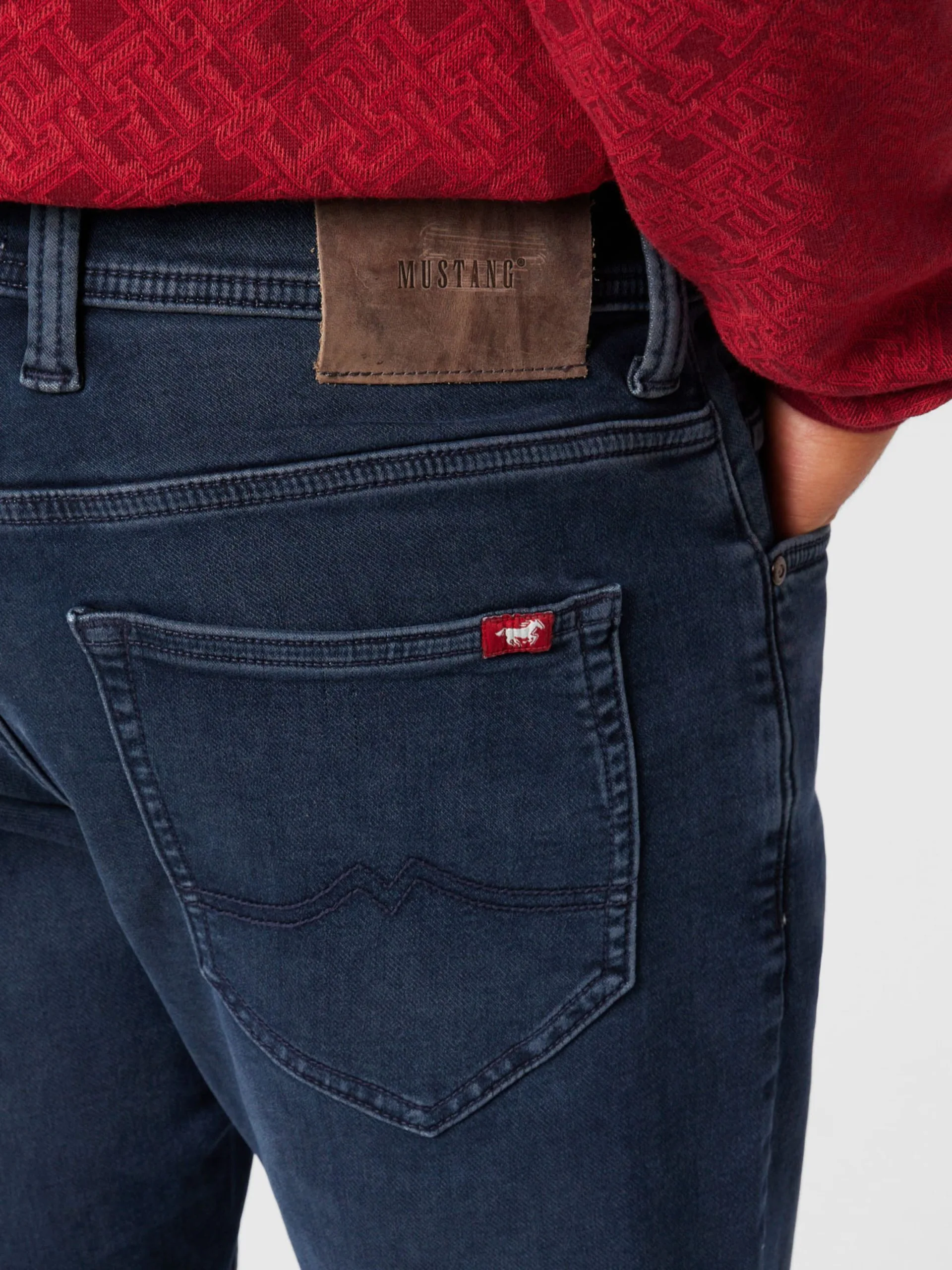 Mustang Jeans Slimfit Jeans OREGON Heren Donkerblauw - Afbeelding 2