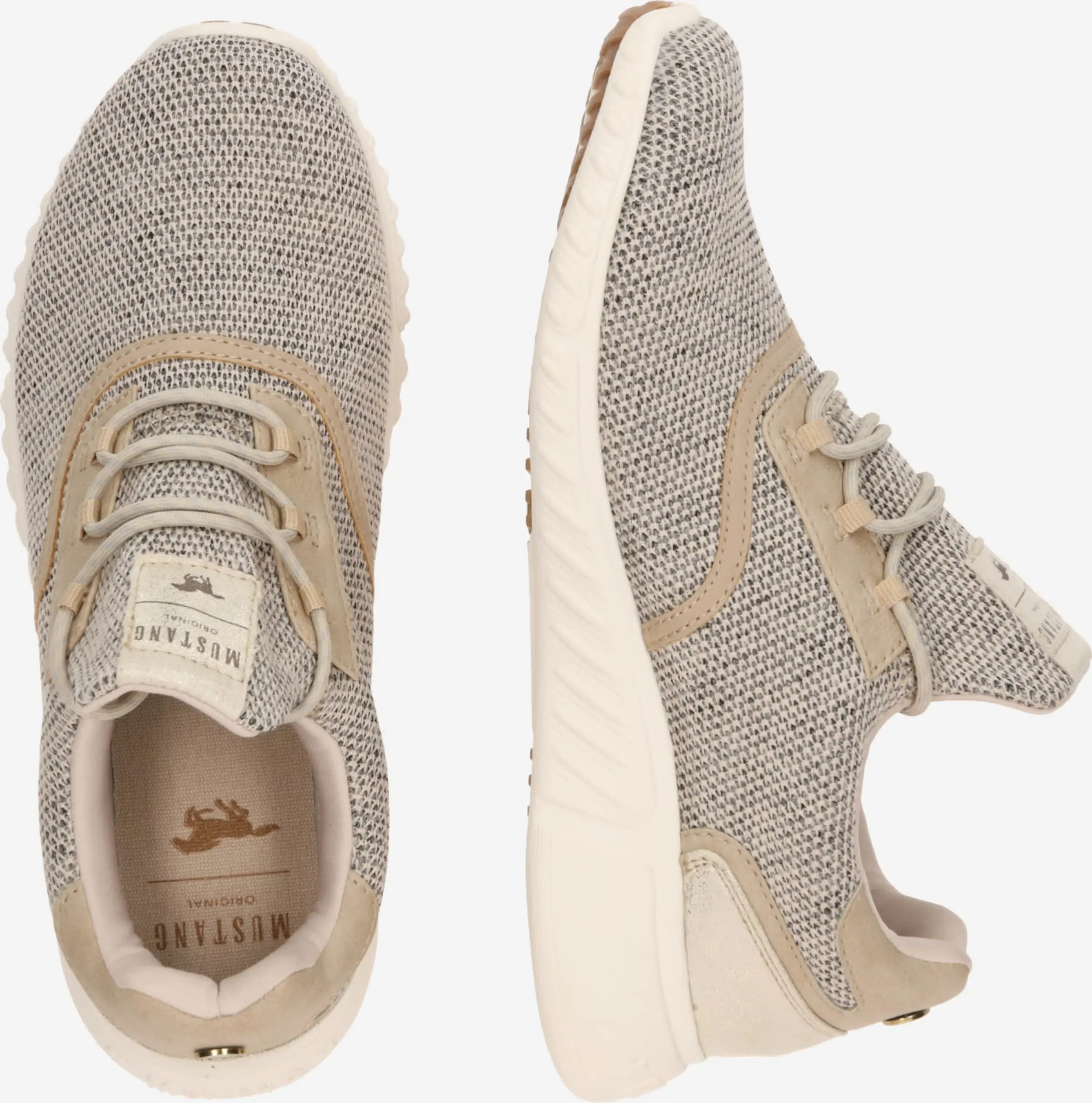 Mustang Fashion Sneakers Sneakers Laag Dames Beige / Grijs - Afbeelding 2