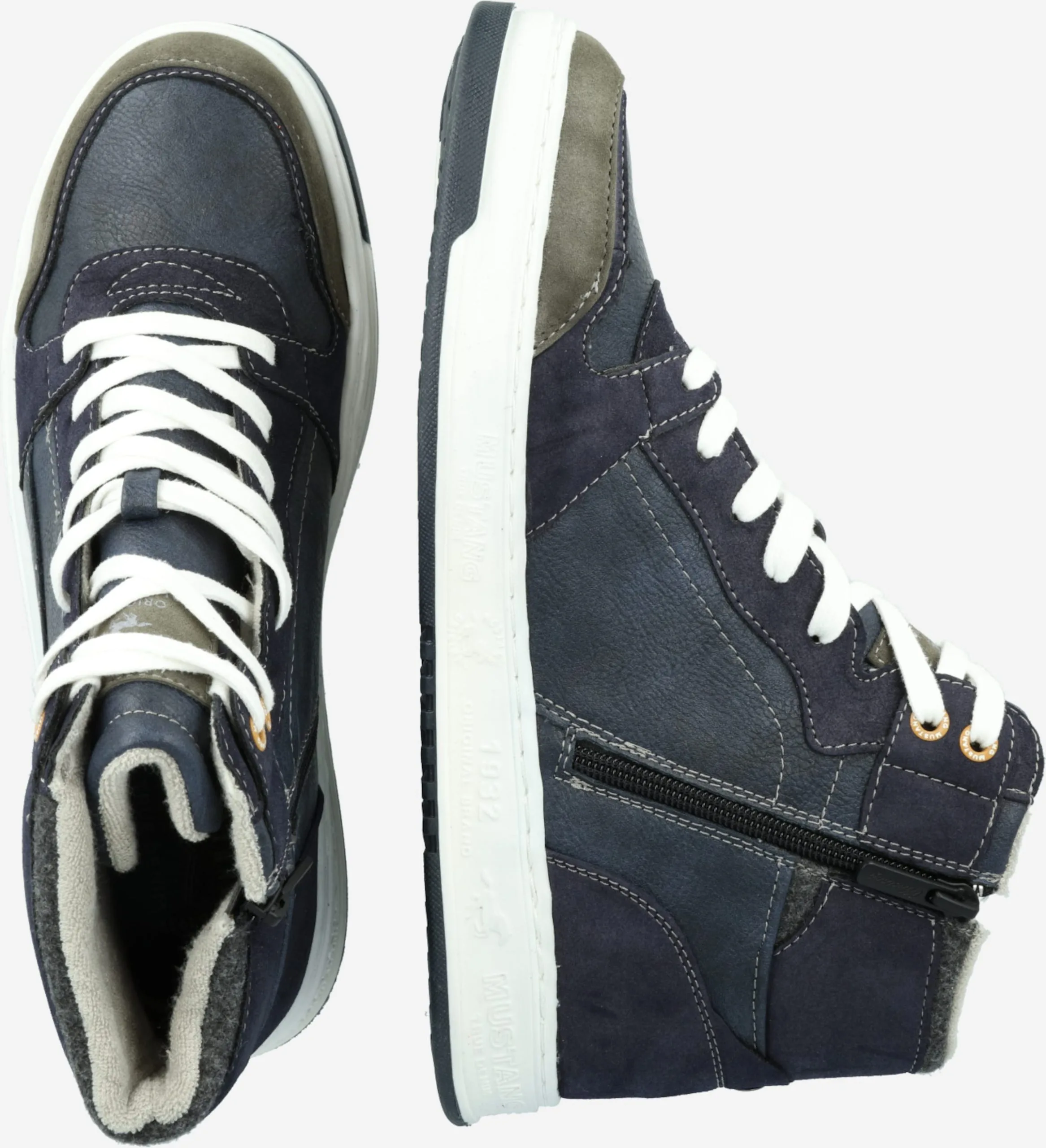 Mustang Hoge Sneakers Sneakers Hoog Heren Donkerblauw - Afbeelding 2