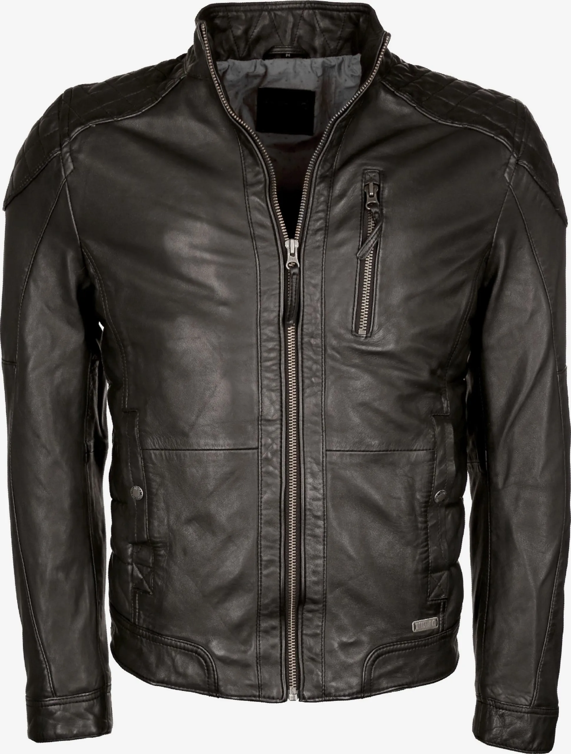 Mustang Leren Jassen Tussenjas Terence Heren Zwart