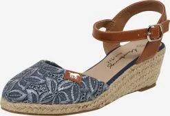 Mustang Sandalen Met Hak Sandaal Dames Lichtblauw