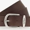 Mustang Leren Riemen Riem Dames Chocoladebruin