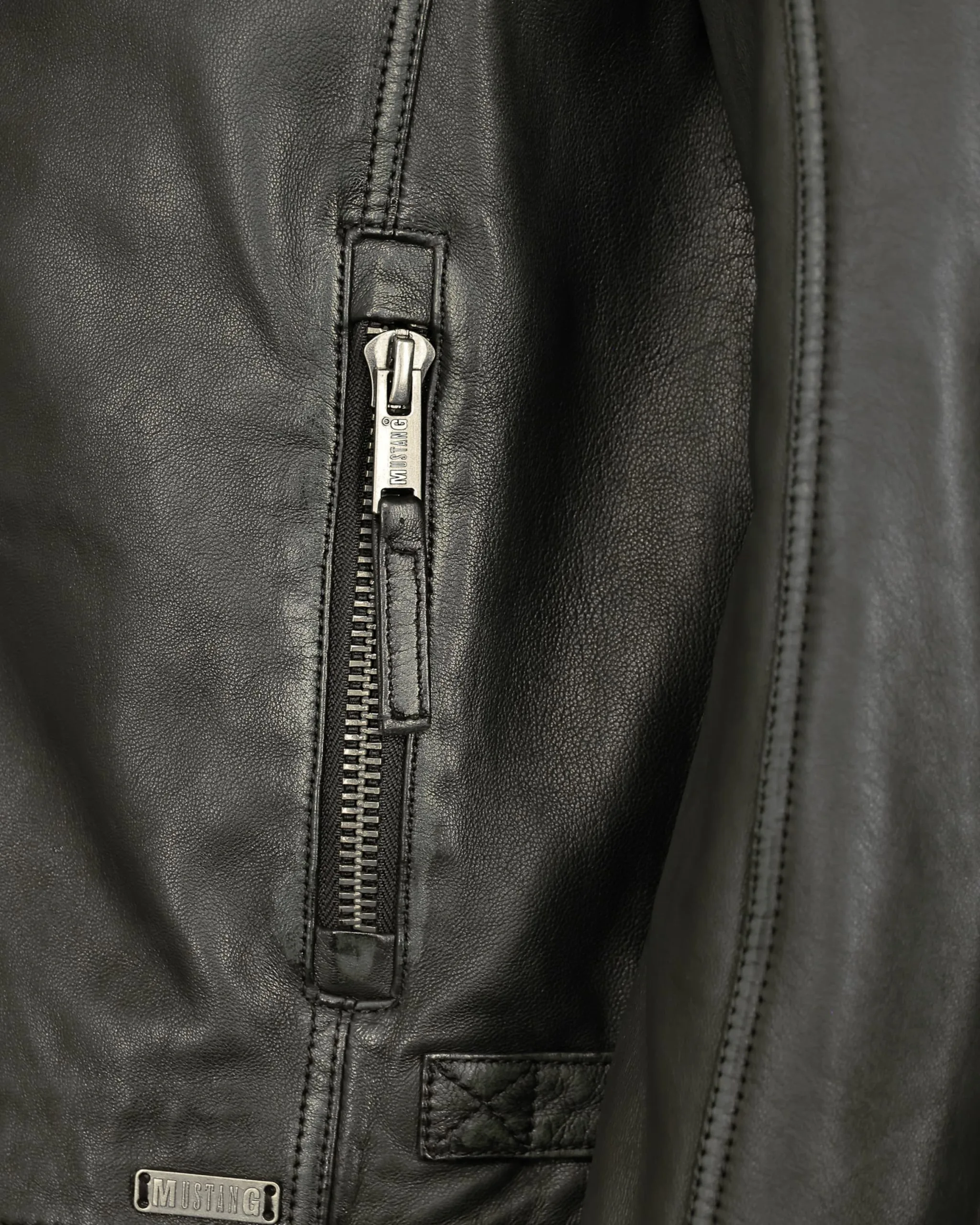 Mustang Leren Jassen Tussenjas 31021308 Heren Zwart - Afbeelding 10
