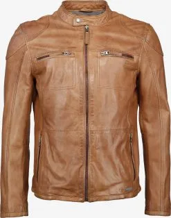 Mustang Leren Jassen Tussenjas Johannes Heren Cognac