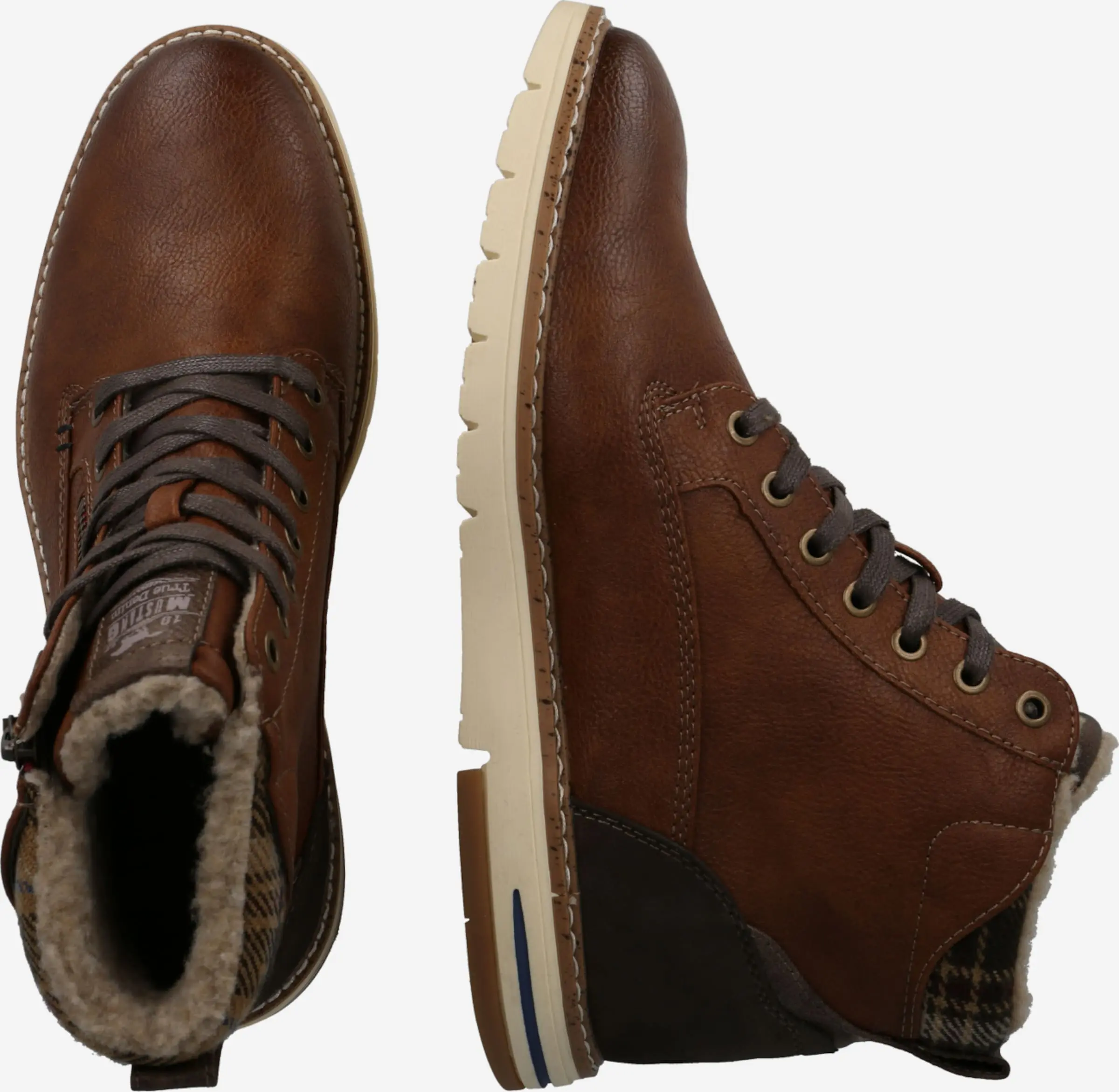 Mustang Boots & Laarzen Veterboots Heren Bruin / Cognac - Afbeelding 2
