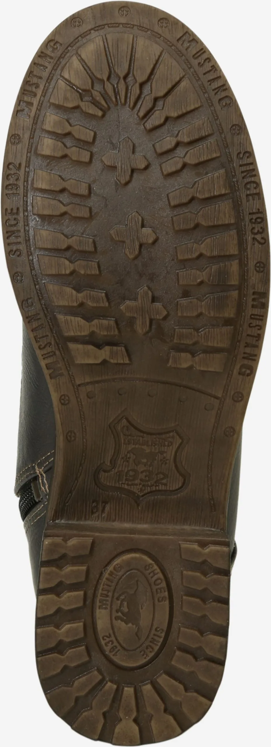 Mustang Enkellaarsjes Veterlaarsjes Dames Grafiet - Afbeelding 3