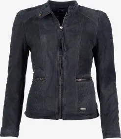 Mustang Leren Jassen Tussenjas Tabay Dames Blauw / Donkerblauw