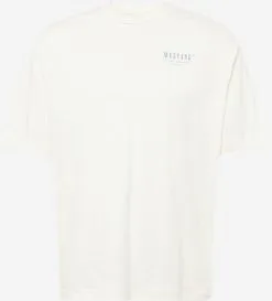Mustang T-shirts Shirt Aidan Heren Crème