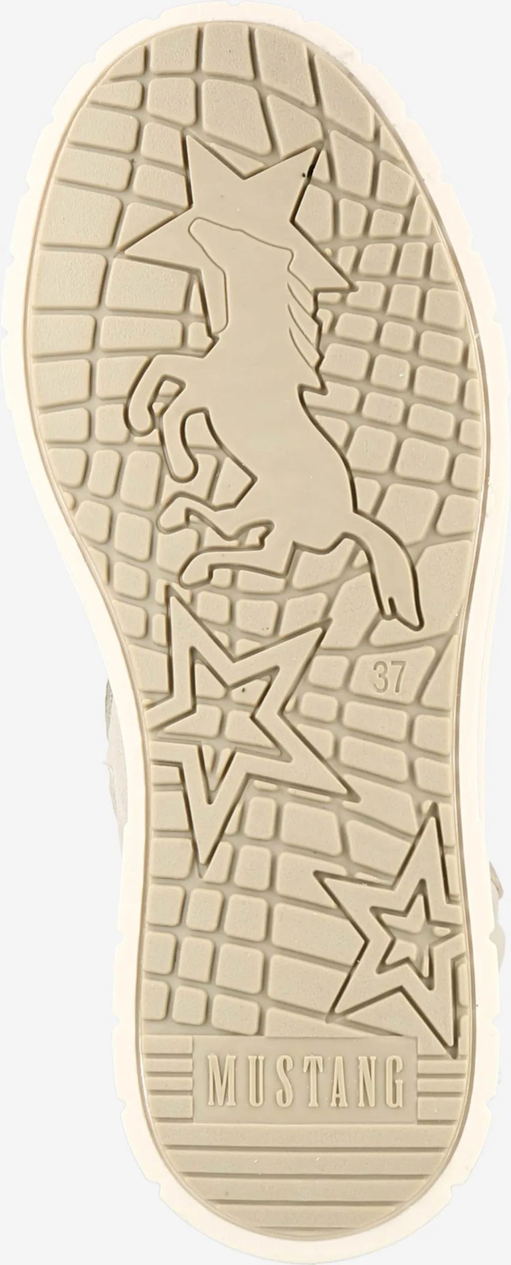 Mustang Enkellaarsjes Veterlaarsjes Dames Crème / Donkerbeige - Afbeelding 3