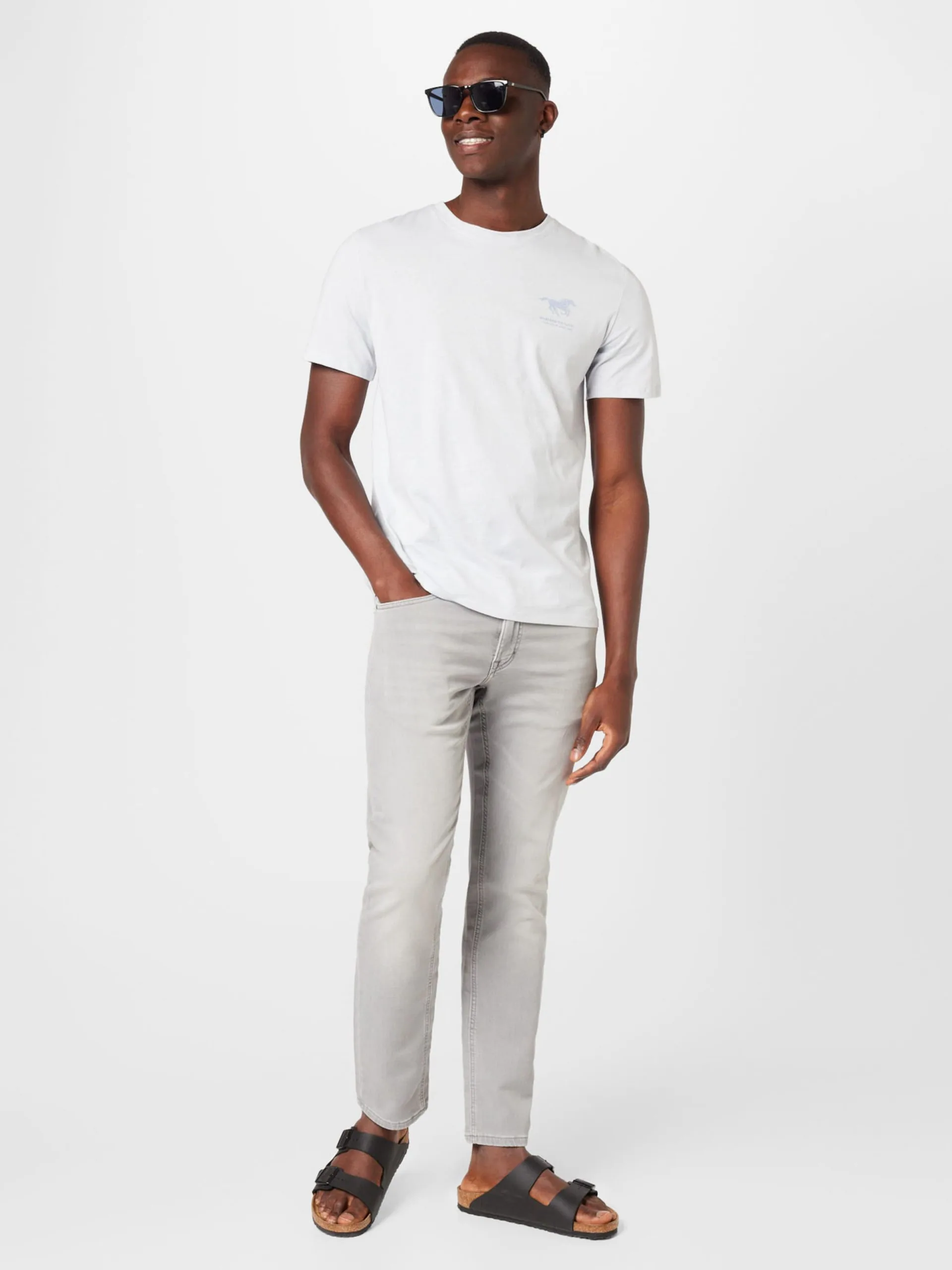 Mustang Straight Regular Jeans Oregon Heren Lichtgrijs - Afbeelding 4