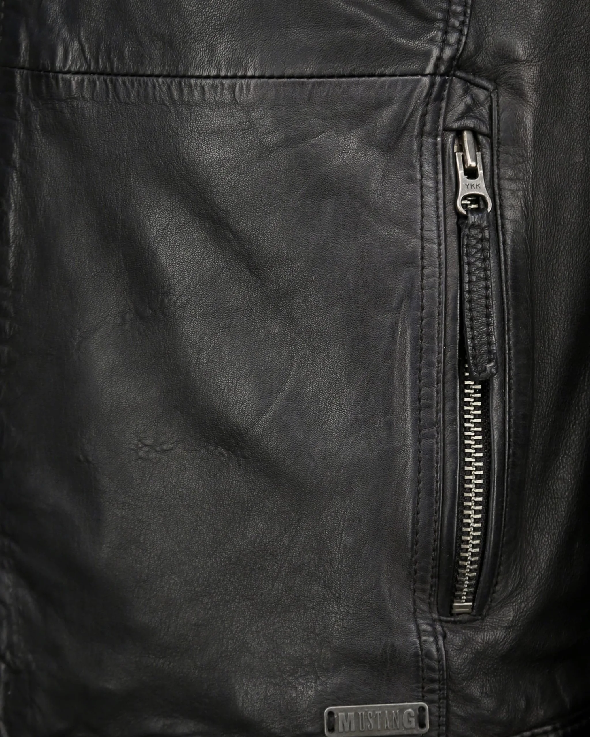 Mustang Leren Jassen Tussenjas Johannes Heren Zwart - Afbeelding 5