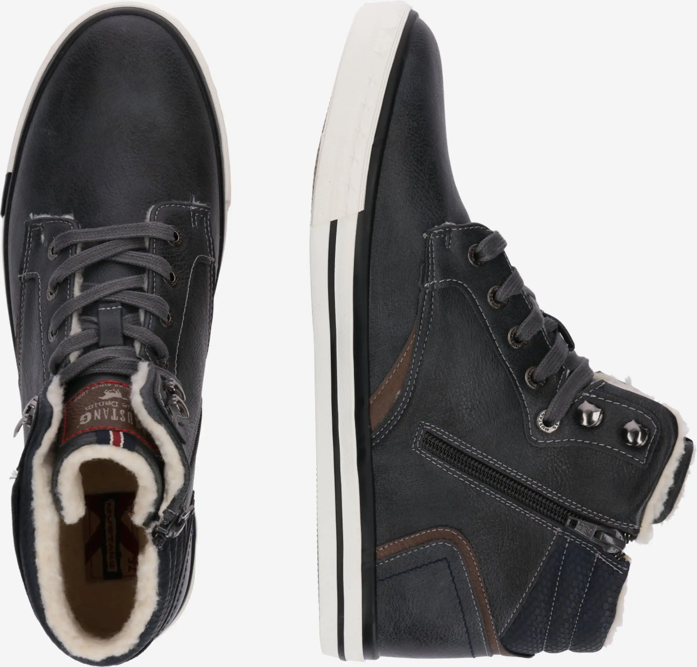 Mustang Hoge Sneakers Sneakers Hoog Heren Donkergrijs - Afbeelding 2