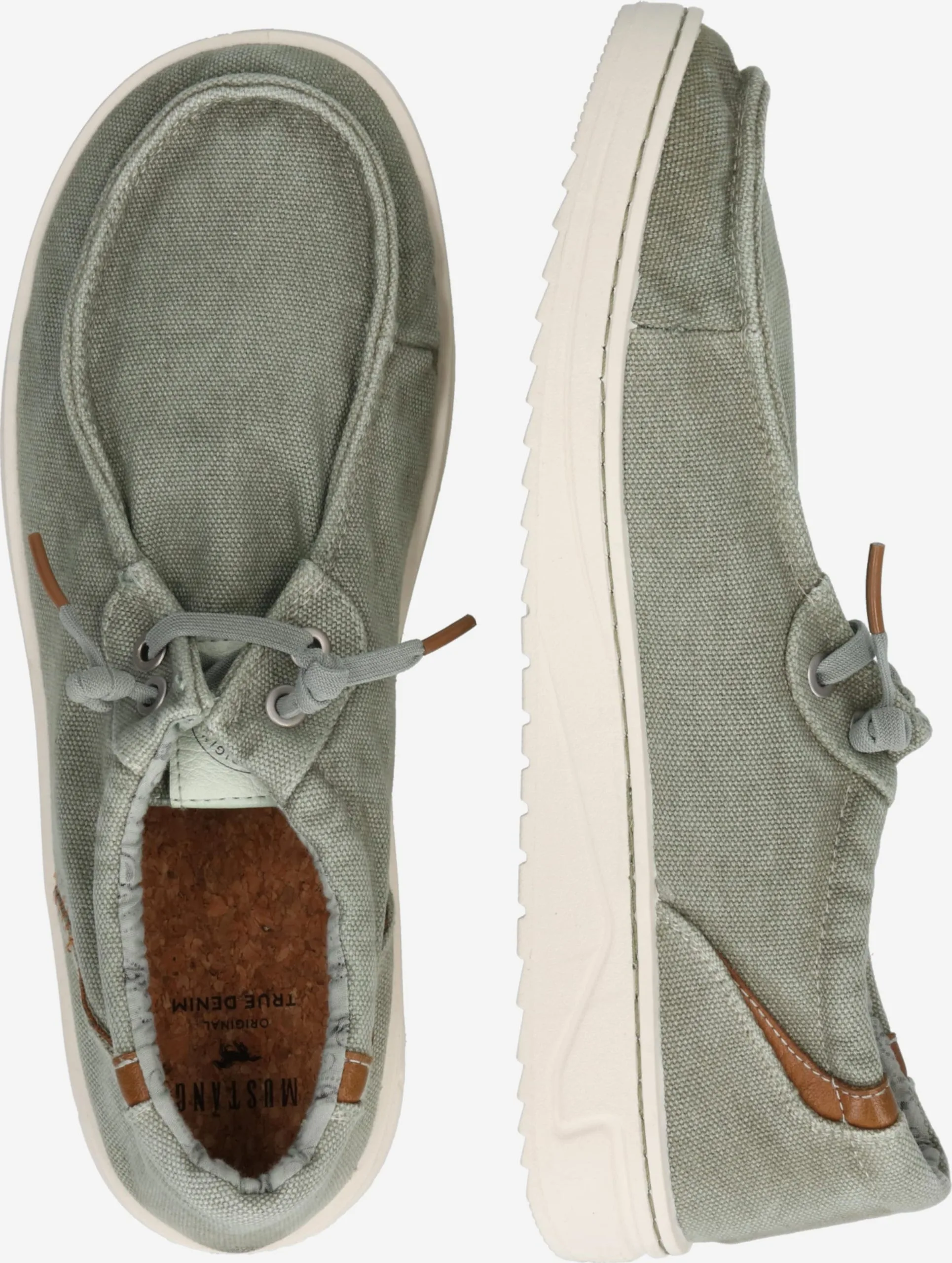 Mustang Lage Schoenen Mocassins Heren Mintgroen - Afbeelding 2