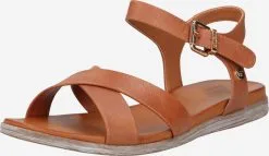 Mustang Sandalen Met Bandjes Sandalen Met Riem Dames Cognac