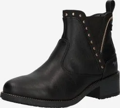 Mustang Enkellaarsjes Chelsea Boots Dames Zwart