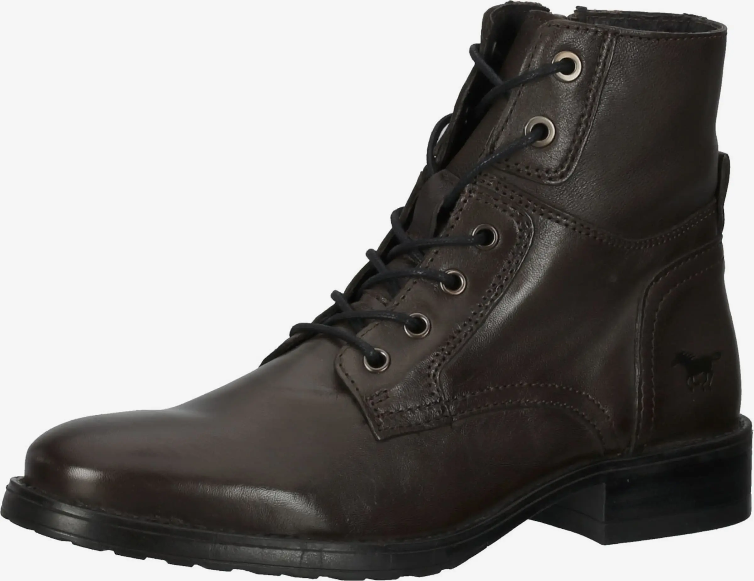 Mustang Enkellaarsjes Veterlaarsjes Dames Donkerbruin