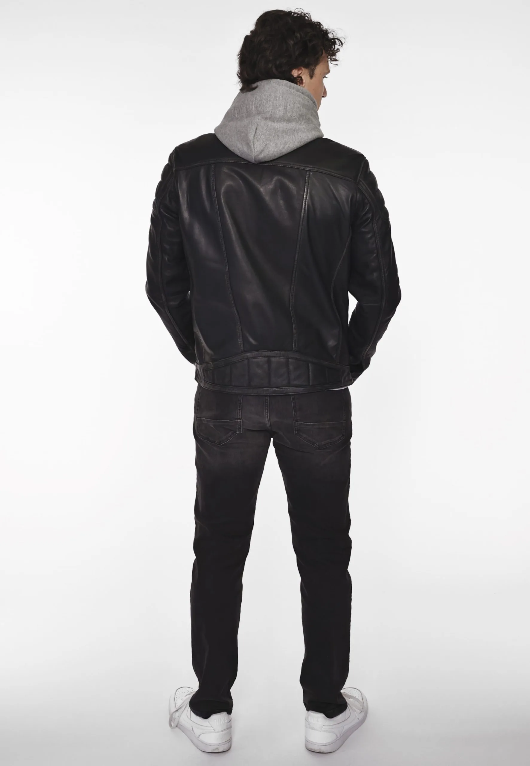 Mustang Leren Jassen Tussenjas Heren Zwart - Afbeelding 5