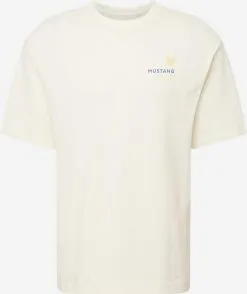 Mustang T-shirts Shirt Aidan Heren Ivoor