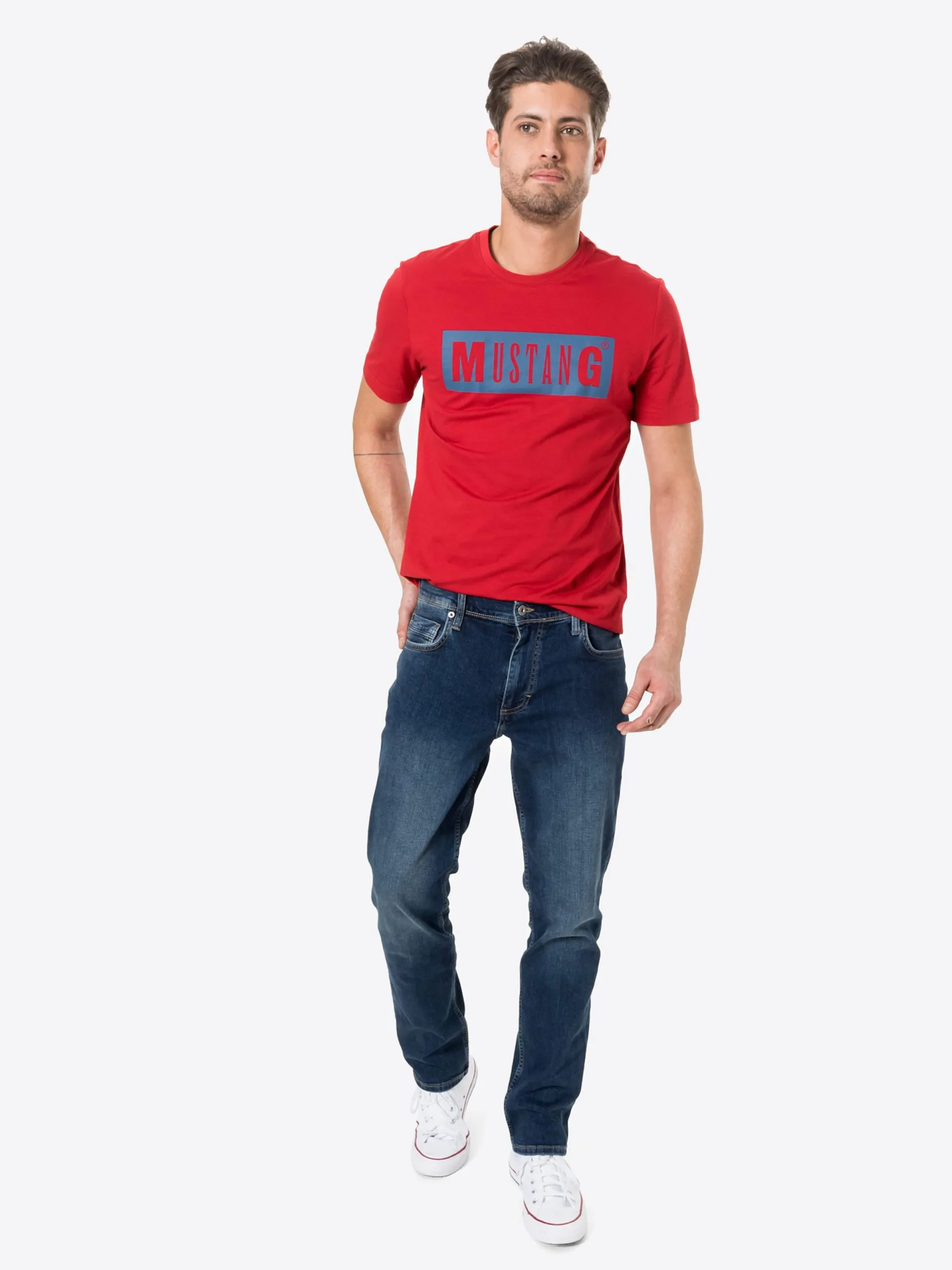 Mustang Straight Regular Jeans Washington Heren Donkerblauw - Afbeelding 9