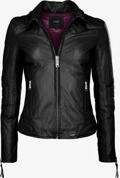 Mustang Leren Jassen Tussenjas Koga Dames Zwart