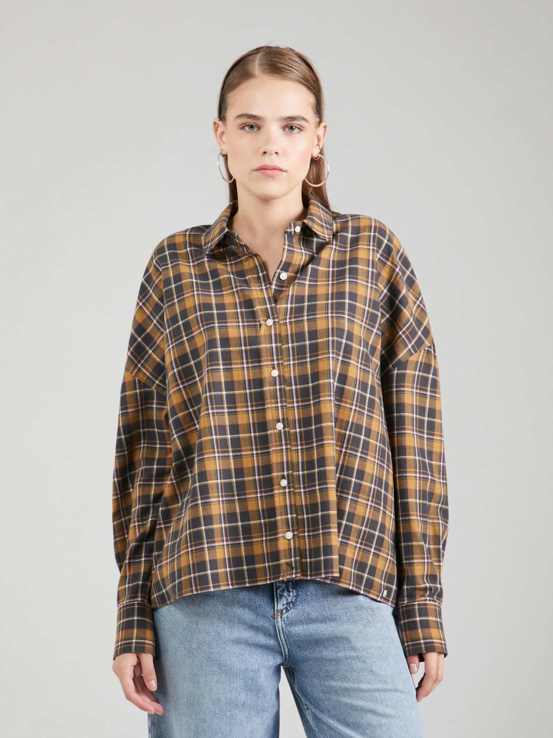 Mustang Overhemden Blouse EDDA Dames Oranje - Afbeelding 3