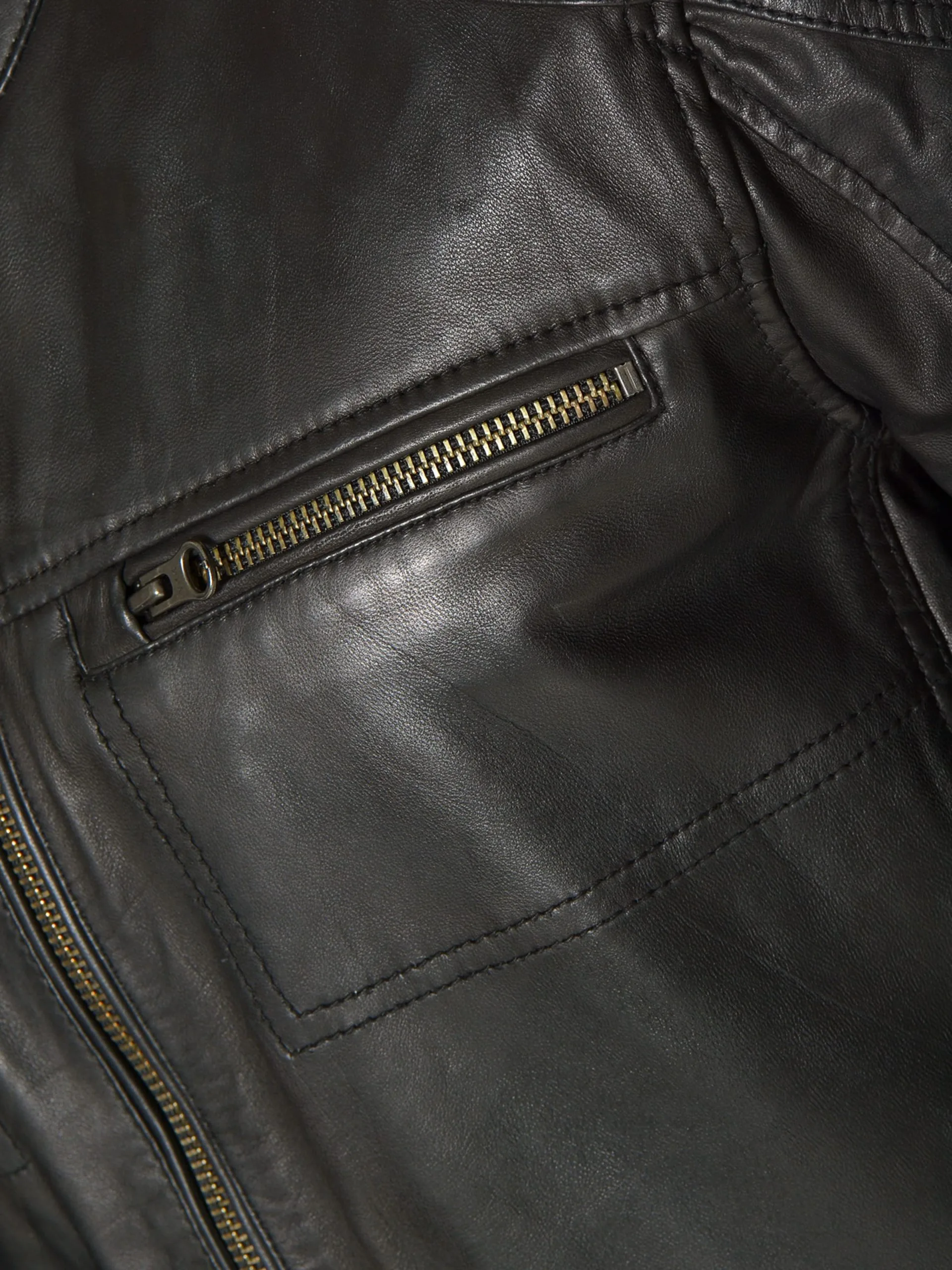 Mustang Leren Jassen Tussenjas Johannes Heren Zwart - Afbeelding 6