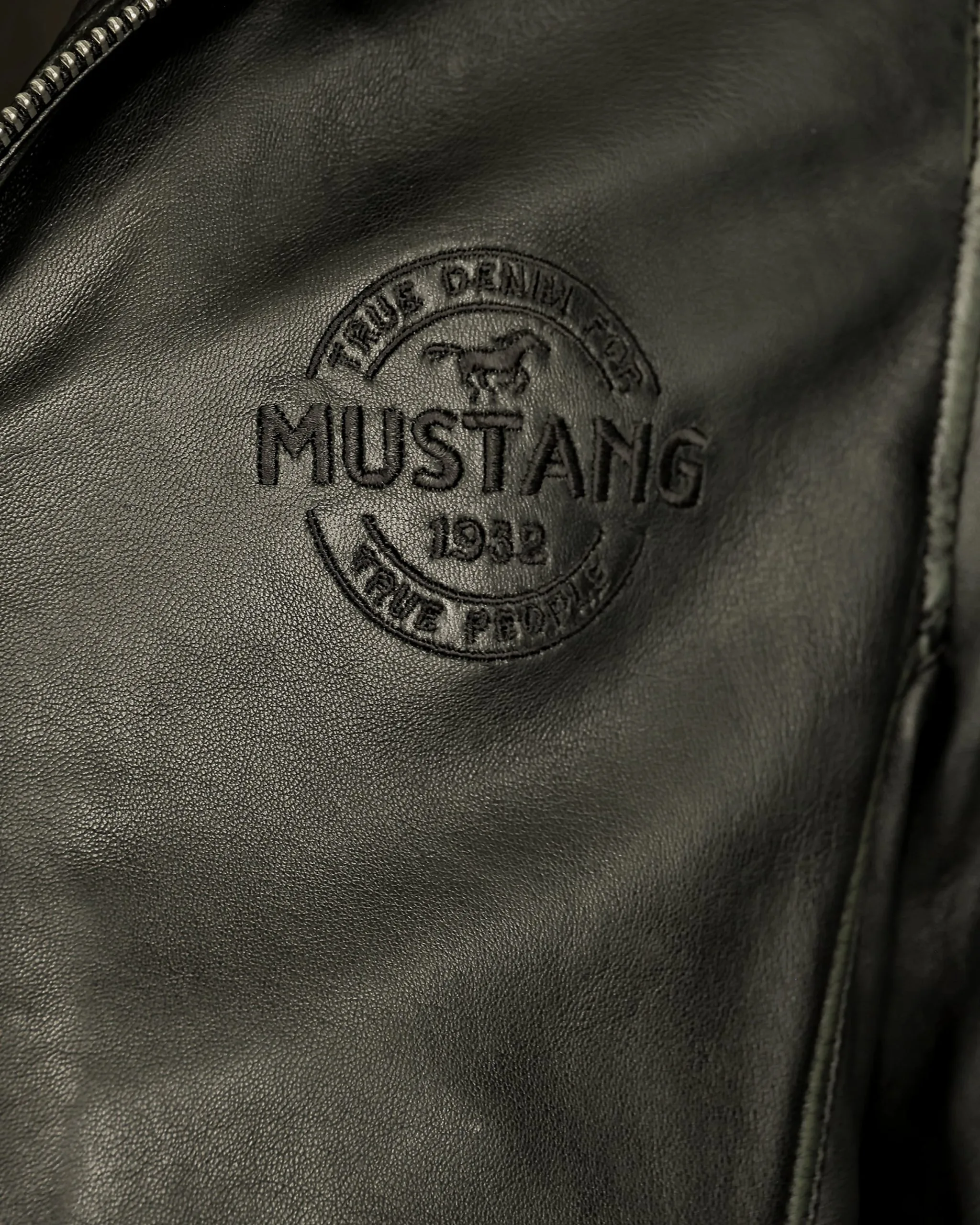 Mustang Leren Jassen Tussenjas 31021308 Heren Zwart - Afbeelding 3