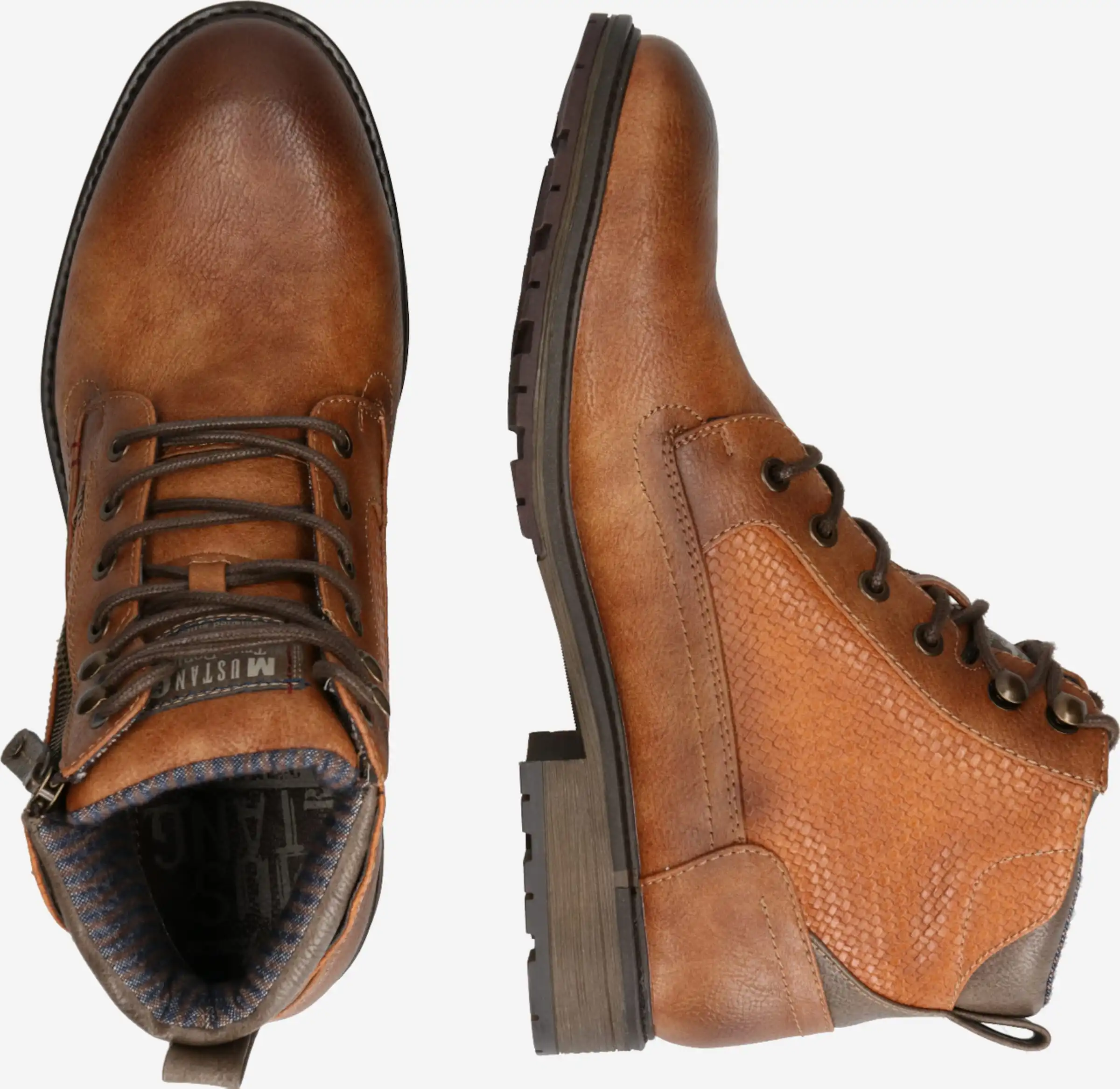 Mustang Boots & Laarzen Veterboots Heren Kastanjebruin - Afbeelding 2
