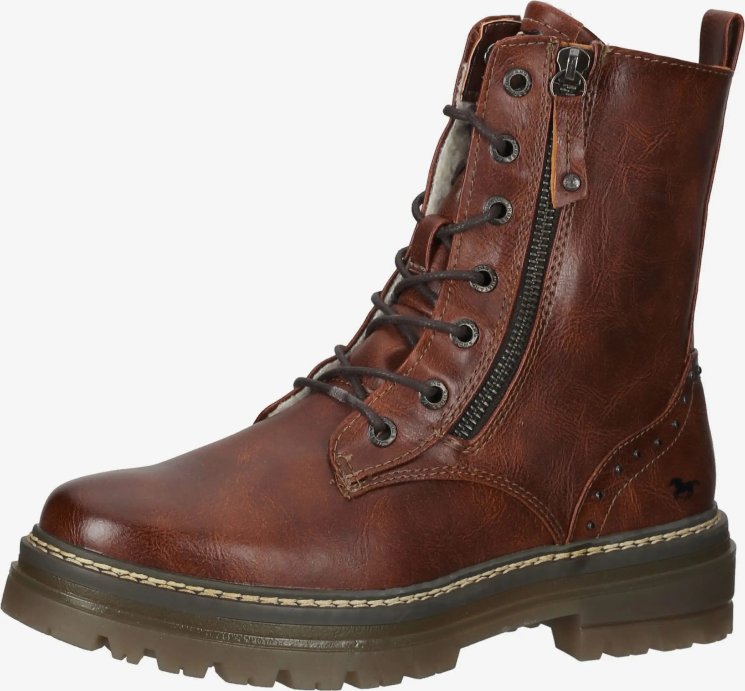 Mustang Klassieke Enkellaarsjes Enkellaarsjes Dames Kastanjebruin