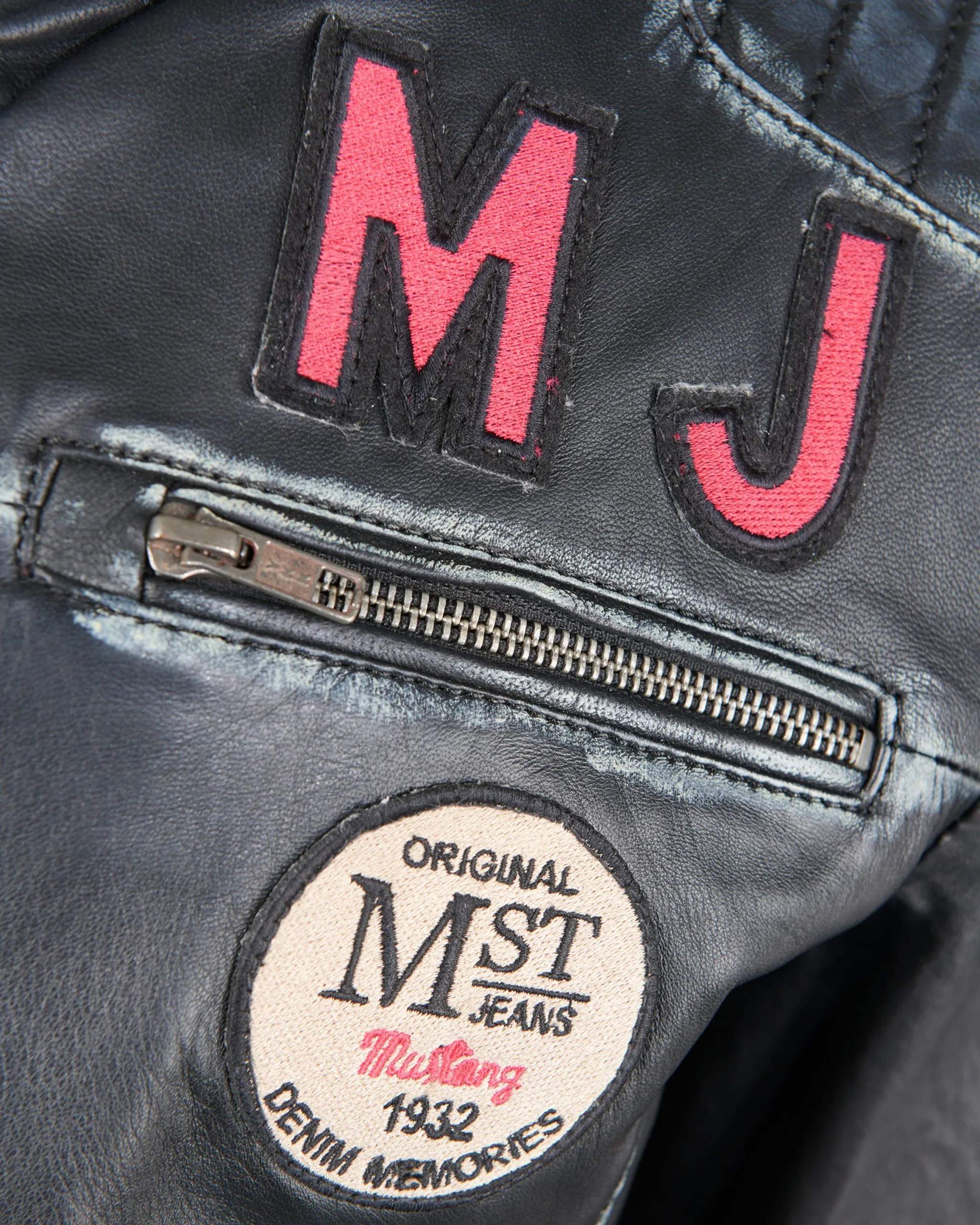 Mustang Leren Jassen Tussenjas Jens Heren Zwart - Afbeelding 5