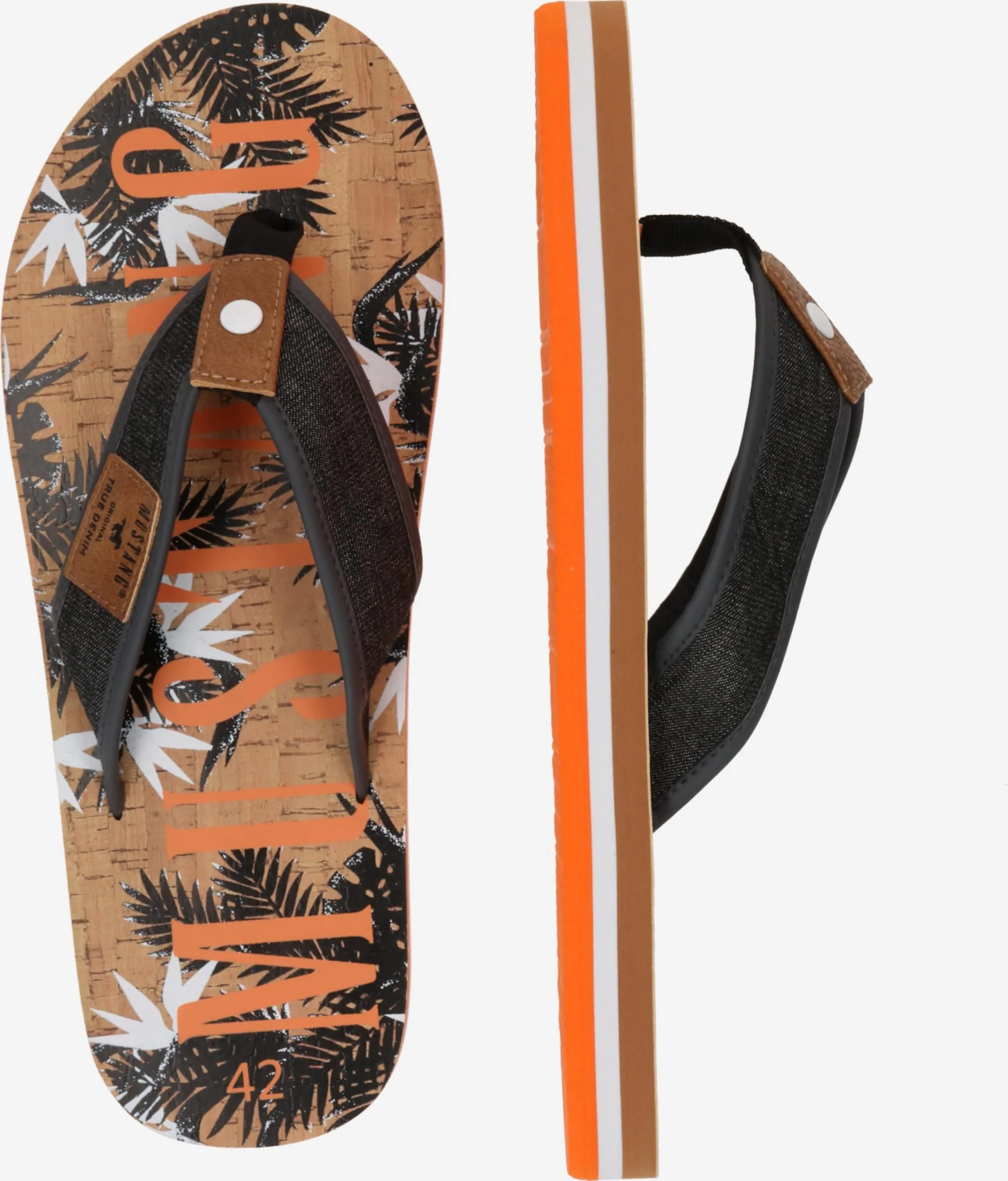 Mustang Slippers Teenslippers Heren Navy - Afbeelding 2