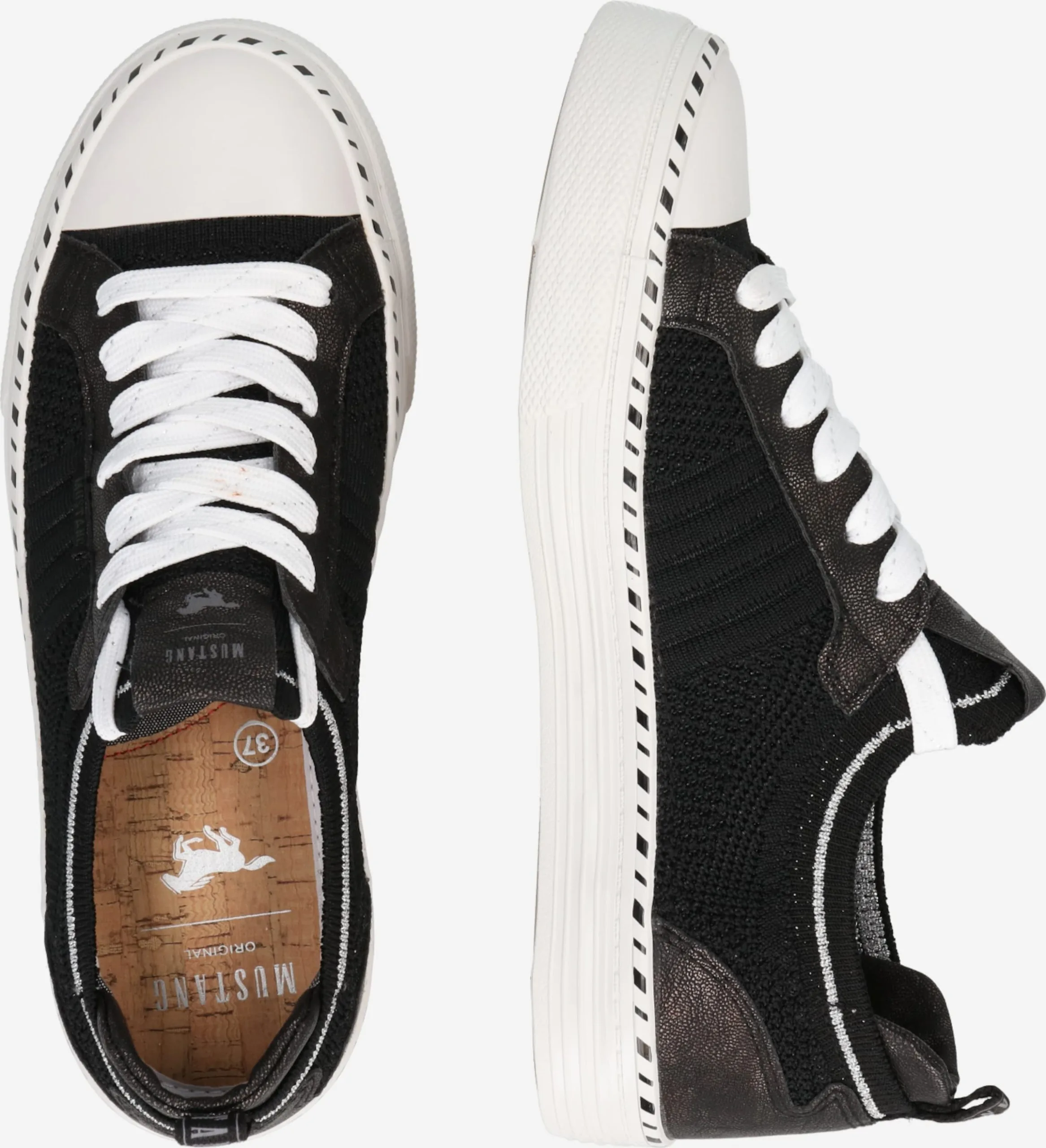 Mustang Running Sneakers Sneakers Laag Dames Zwart - Afbeelding 2