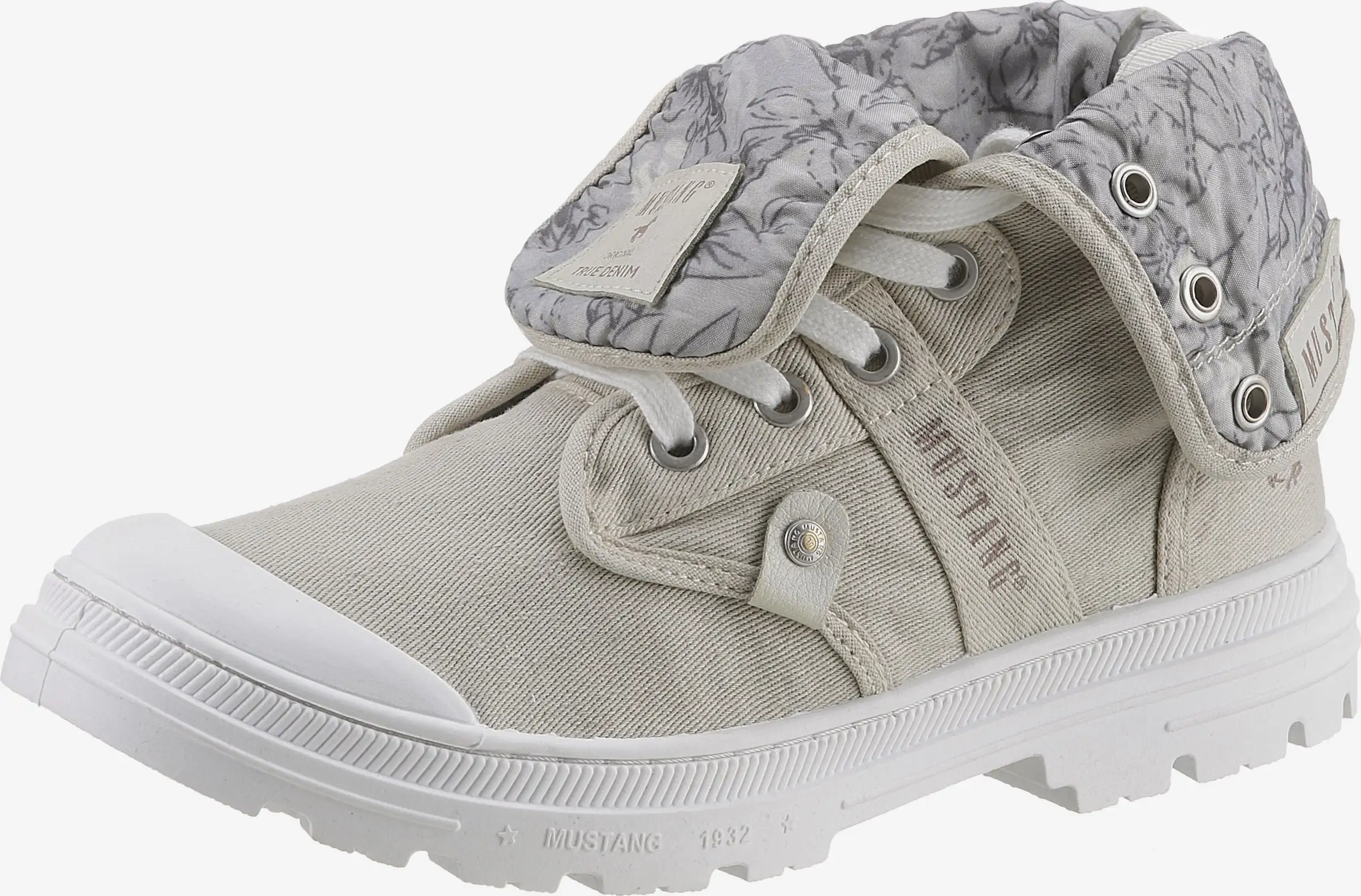 Mustang Enkellaarsjes Veterlaarsjes Dames Camel / Taupe