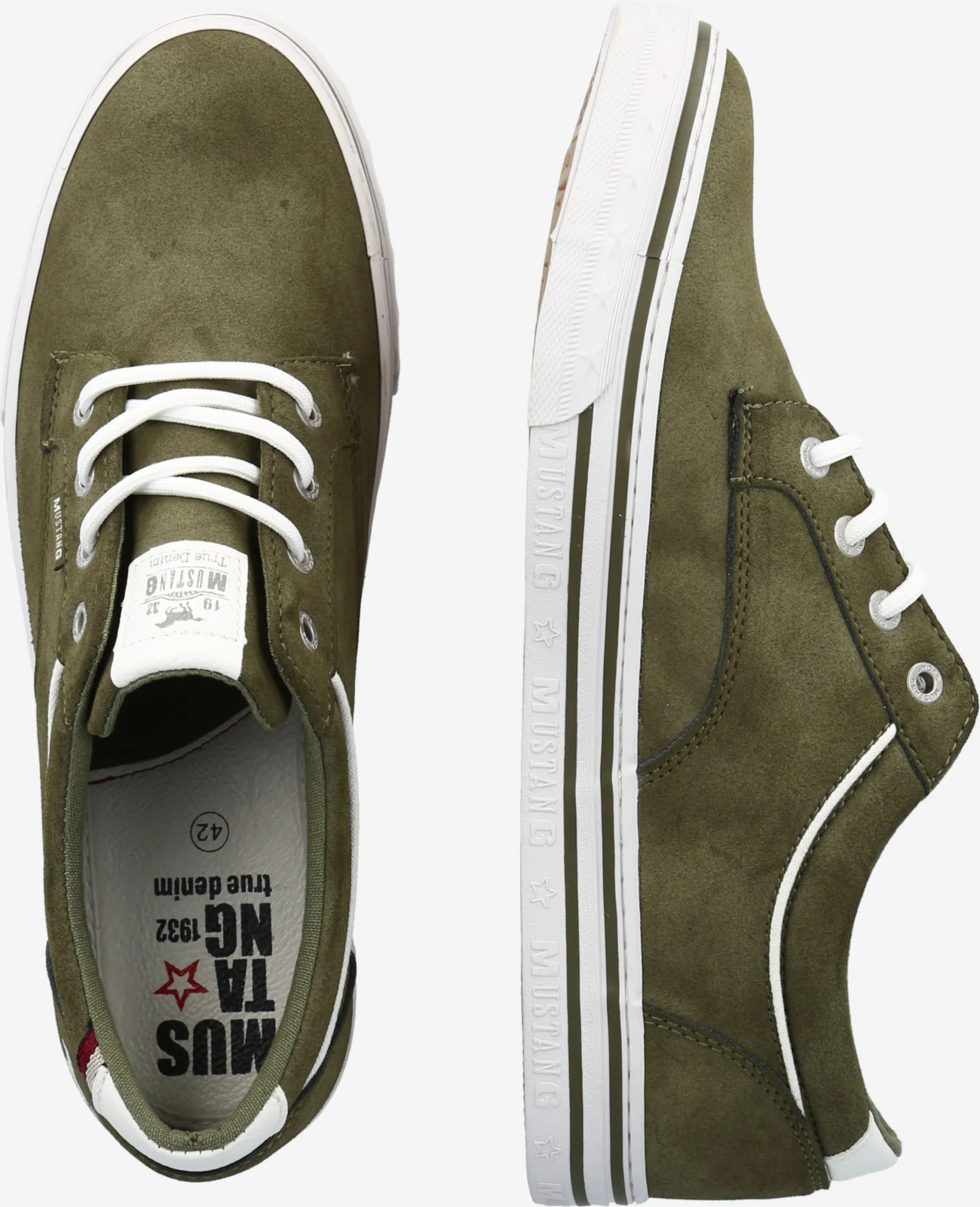 Mustang Skate Sneakers Sneakers Laag Heren Olijfgroen - Afbeelding 2