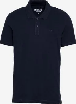 Mustang Polos Shirt Heren Donkerblauw
