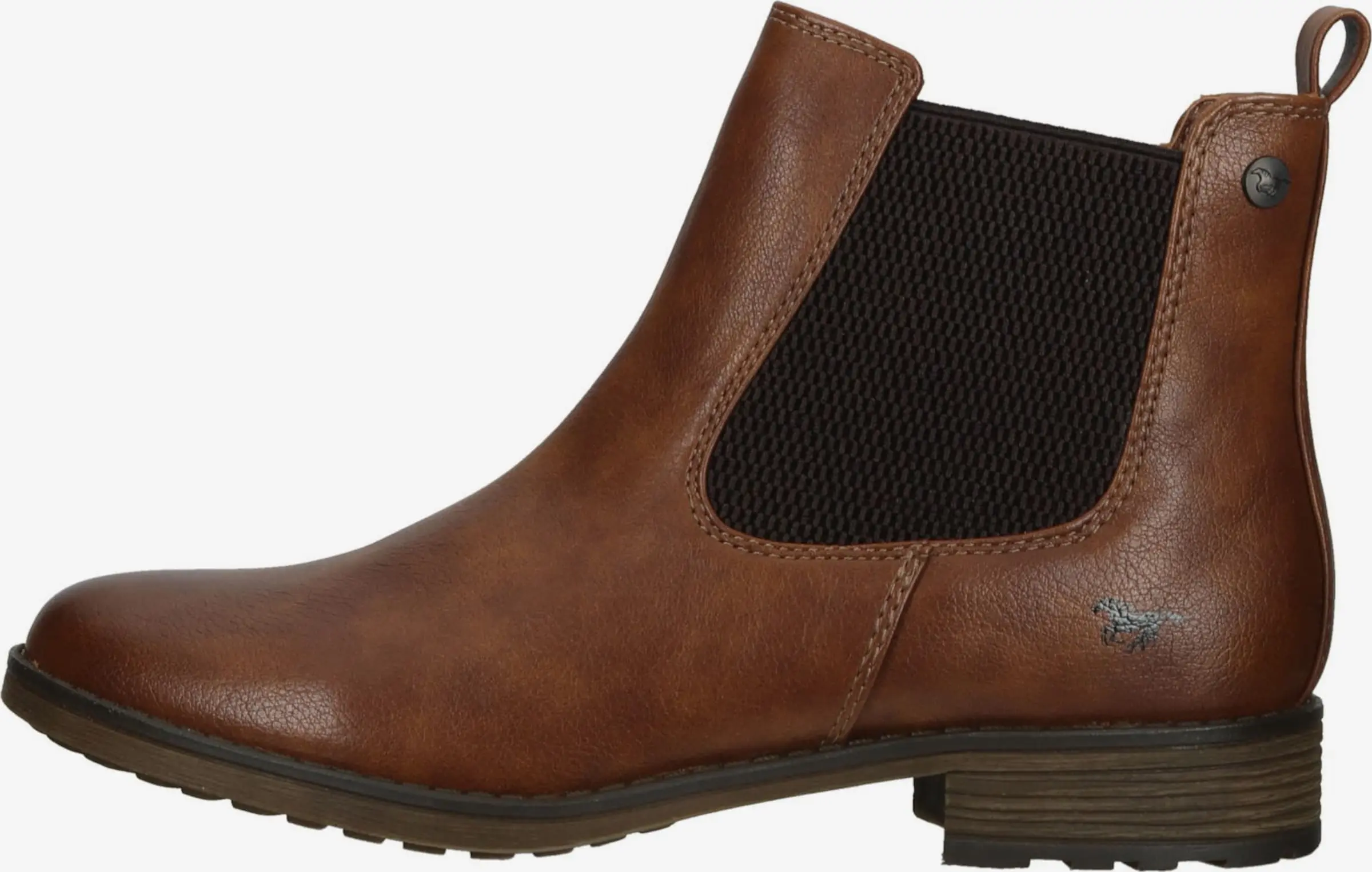 Mustang Enkellaarsjes Chelsea Boots Dames Cognac / Donkerbruin - Afbeelding 2