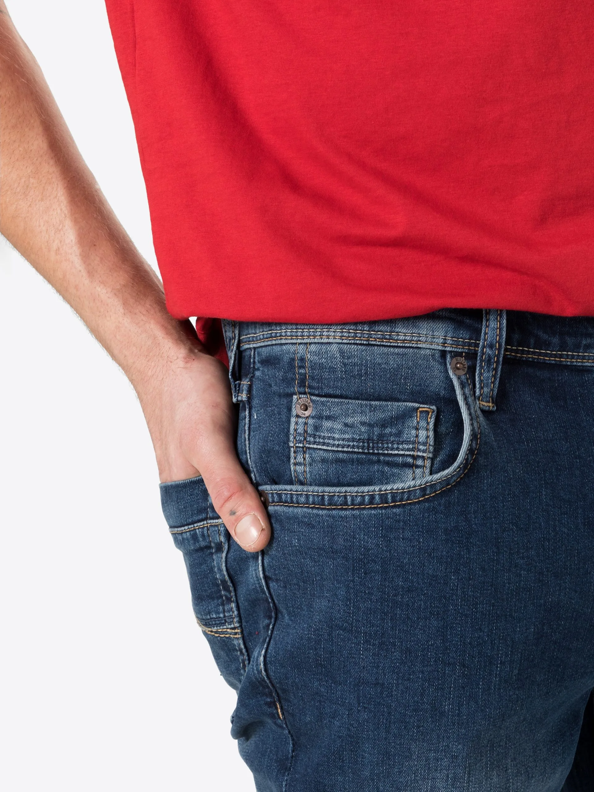 Mustang Straight Regular Jeans Washington Heren Donkerblauw - Afbeelding 13