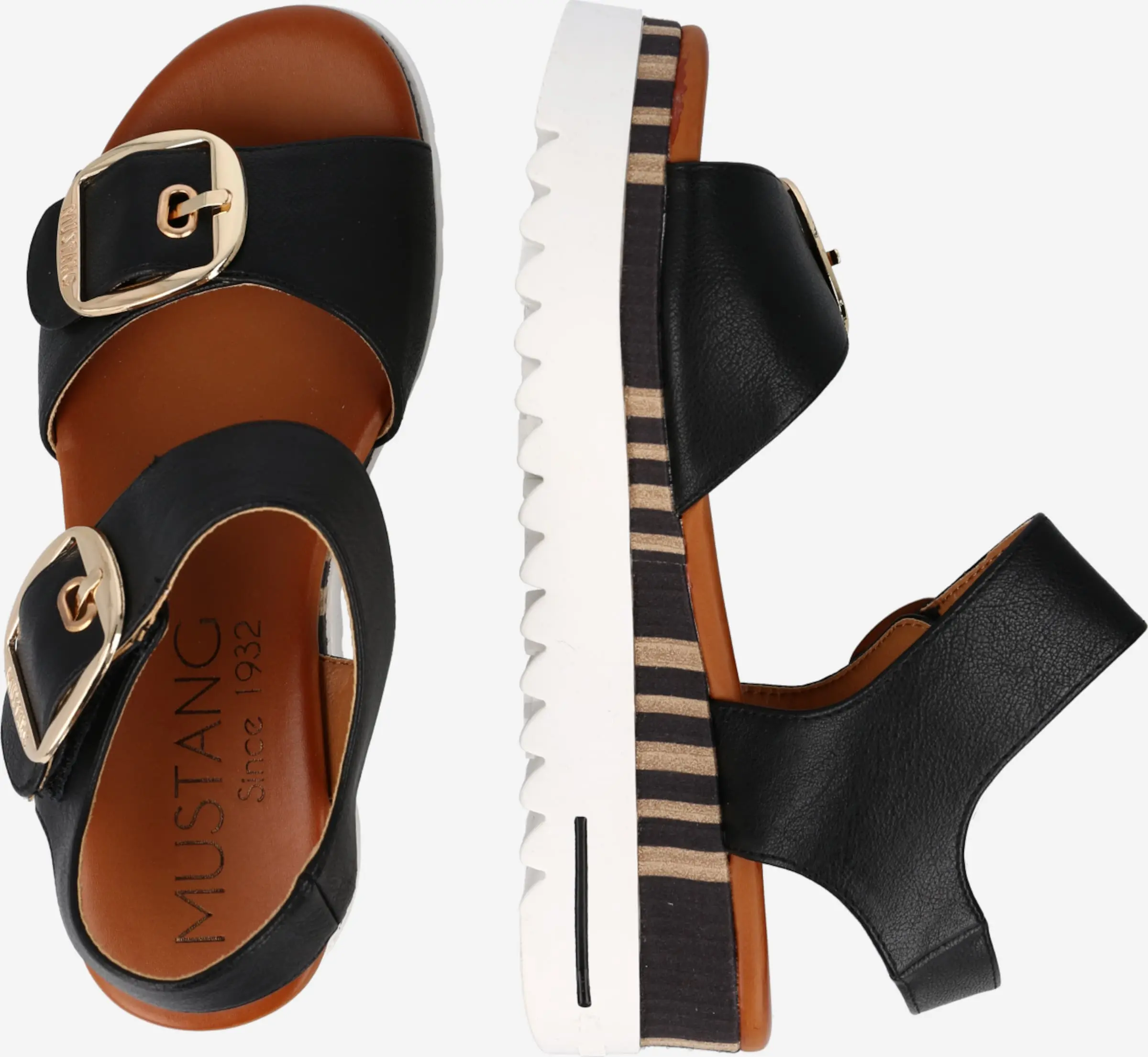 Mustang Sandalen Met Hak Sandaal Dames Zwart - Afbeelding 2