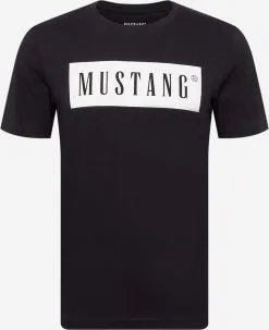 Mustang T-shirts Shirt Alex Heren Zwart