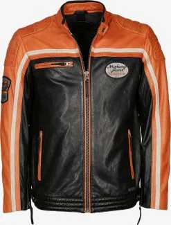 Mustang Leren Jassen Tussenjas Gunner Heren Zwart