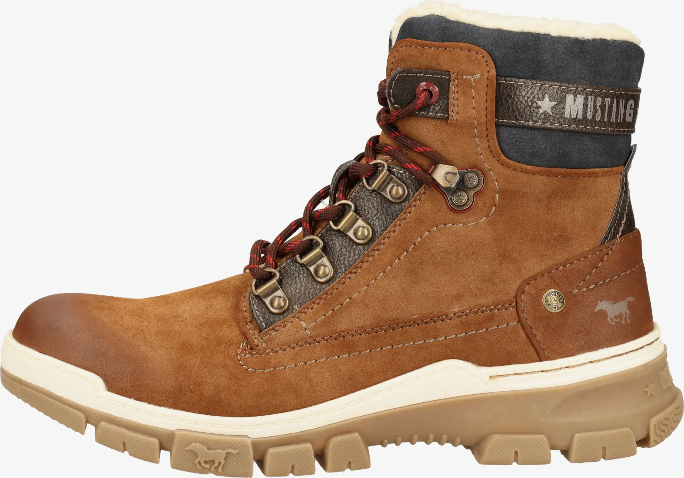 Mustang Boots & Laarzen Veterboots Heren Cognac - Afbeelding 2