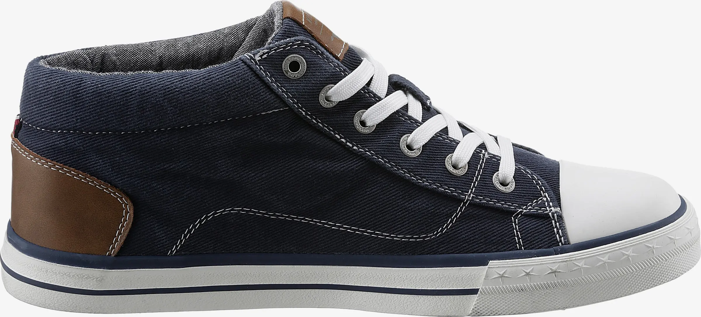 Mustang Hoge Sneakers Sneakers Hoog Heren Navy - Afbeelding 3